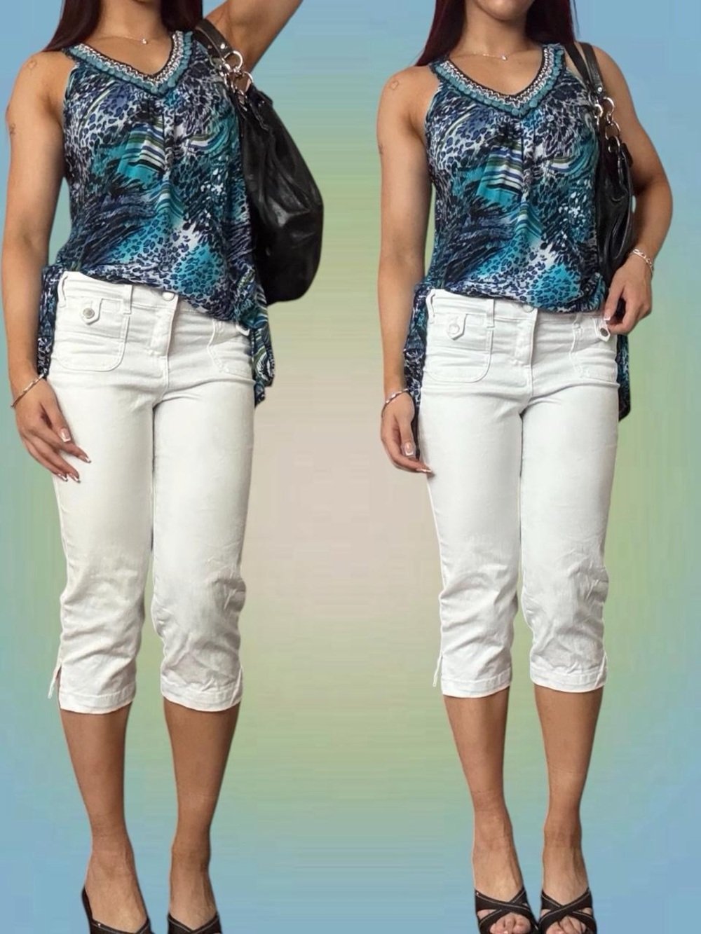 Style & Co. White Cropped Capri Pants